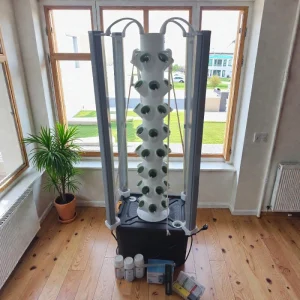 48 Gözlü Dikey Topraksız Tarım Sistemi(Full Set)(Aydınlatmalı 4×20 watt Grow Led)
